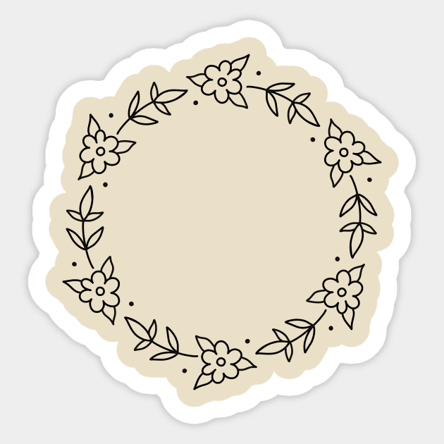 floral wreath Sticker by InspirationalDesign